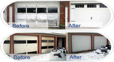 garage door before and after